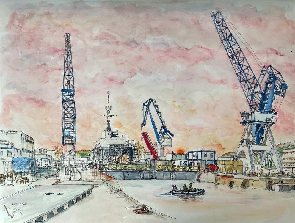 PJ 1 Chantier naval Francois Bernard Poignet artiste peintre e1662535032802 - Marine et industrie - Quimper Brest